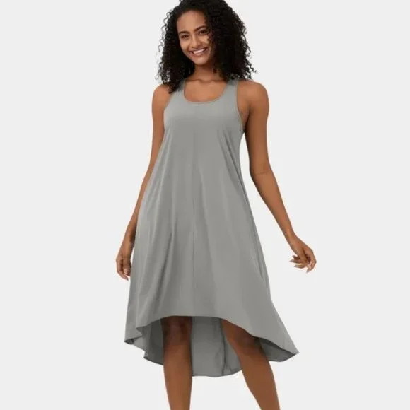 HALARA | Dresses | Halara Breezeful Racerback Side Pocket High Low Midi  Dress Medium | Poshmark